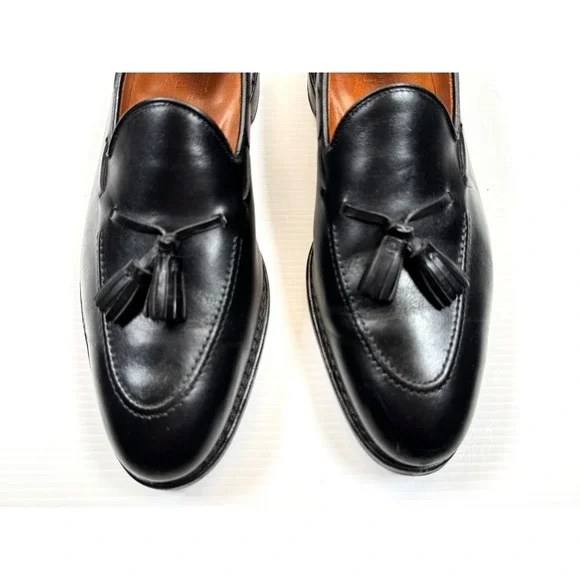 Polo Ralph Lauren Booth Calfskin Loafers Mens 12 D EUC Slip on Tassled Dress